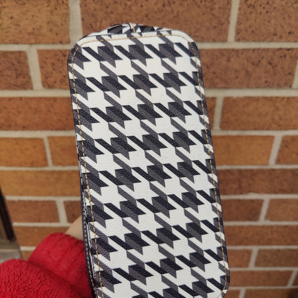 Dooney & Bourke Black and White Houndstooth Satchel - Picture 6 of 9